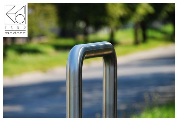 single stainless steel bicycle rack