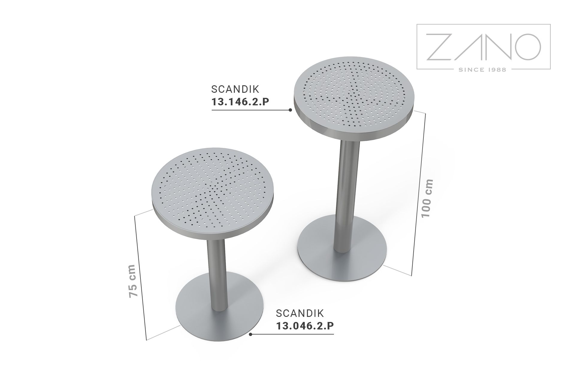 Scandik round tables - various heights