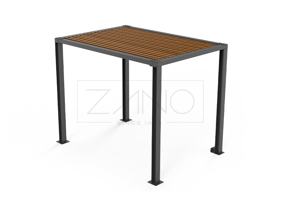 Pergola 3 x 2 m 22.001.2 | carbon steel and hardwood