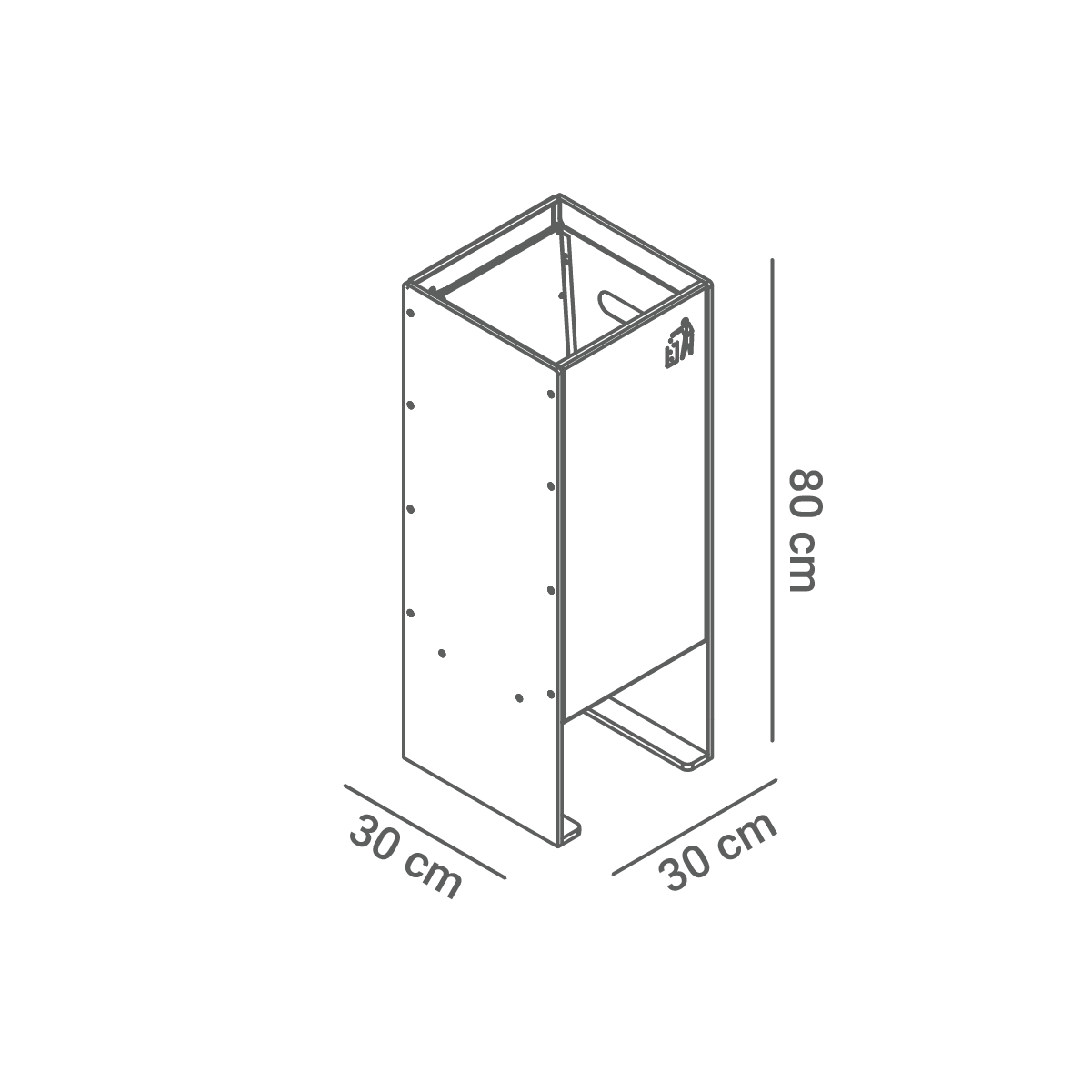 Waste basket 03.060 dimensions