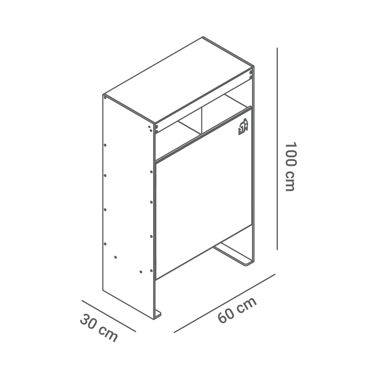 Waste basket 03.261 dimensions