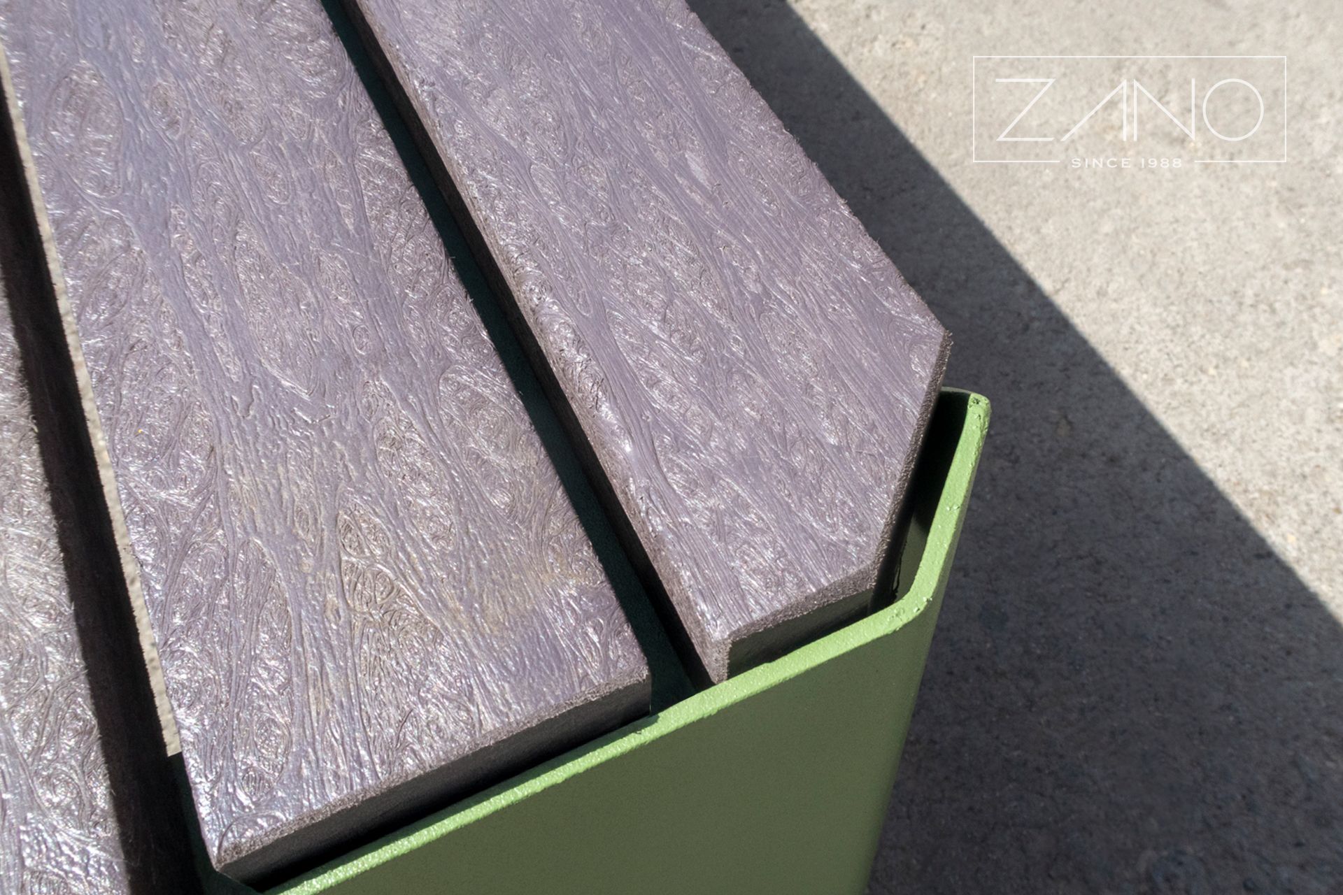 Stilo bench - wood imitation materials - ecoplank