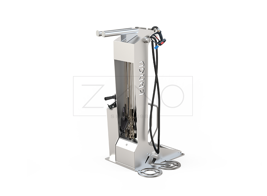 Stainless steel bicycle washing and repair station