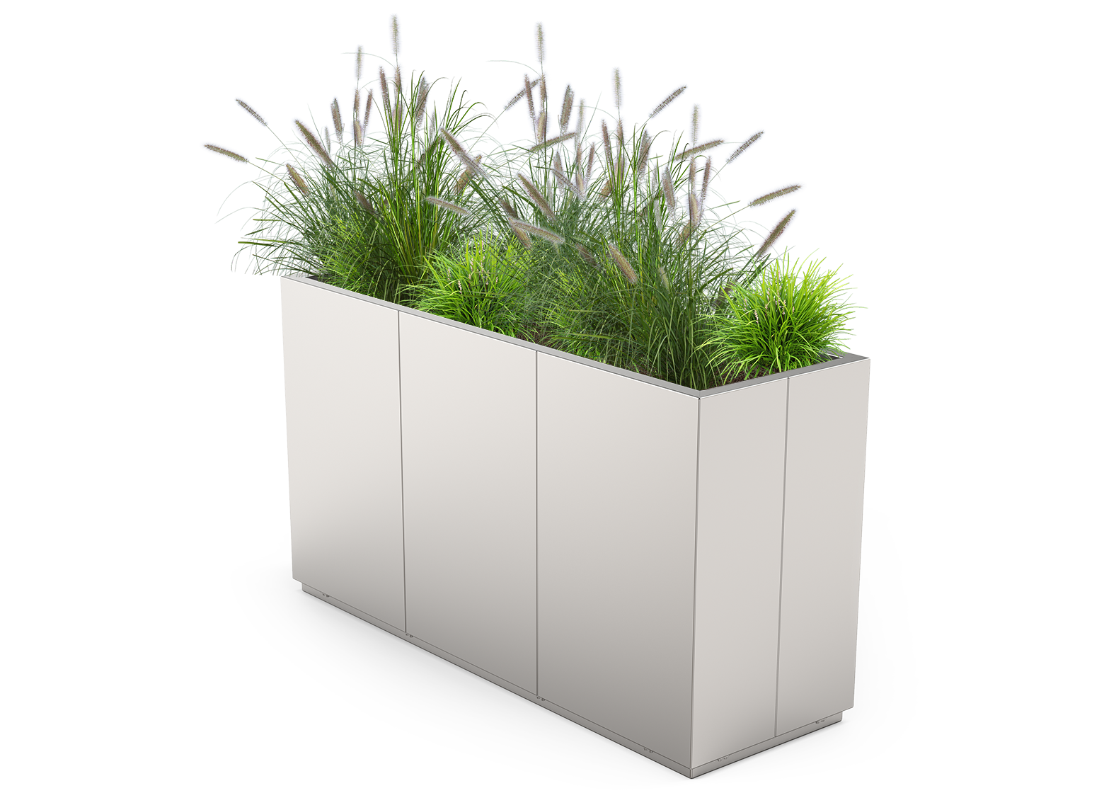 Quadro flower pot 06.176.L | stainless steel Quadro flower pot 06.176.L | stainless steel