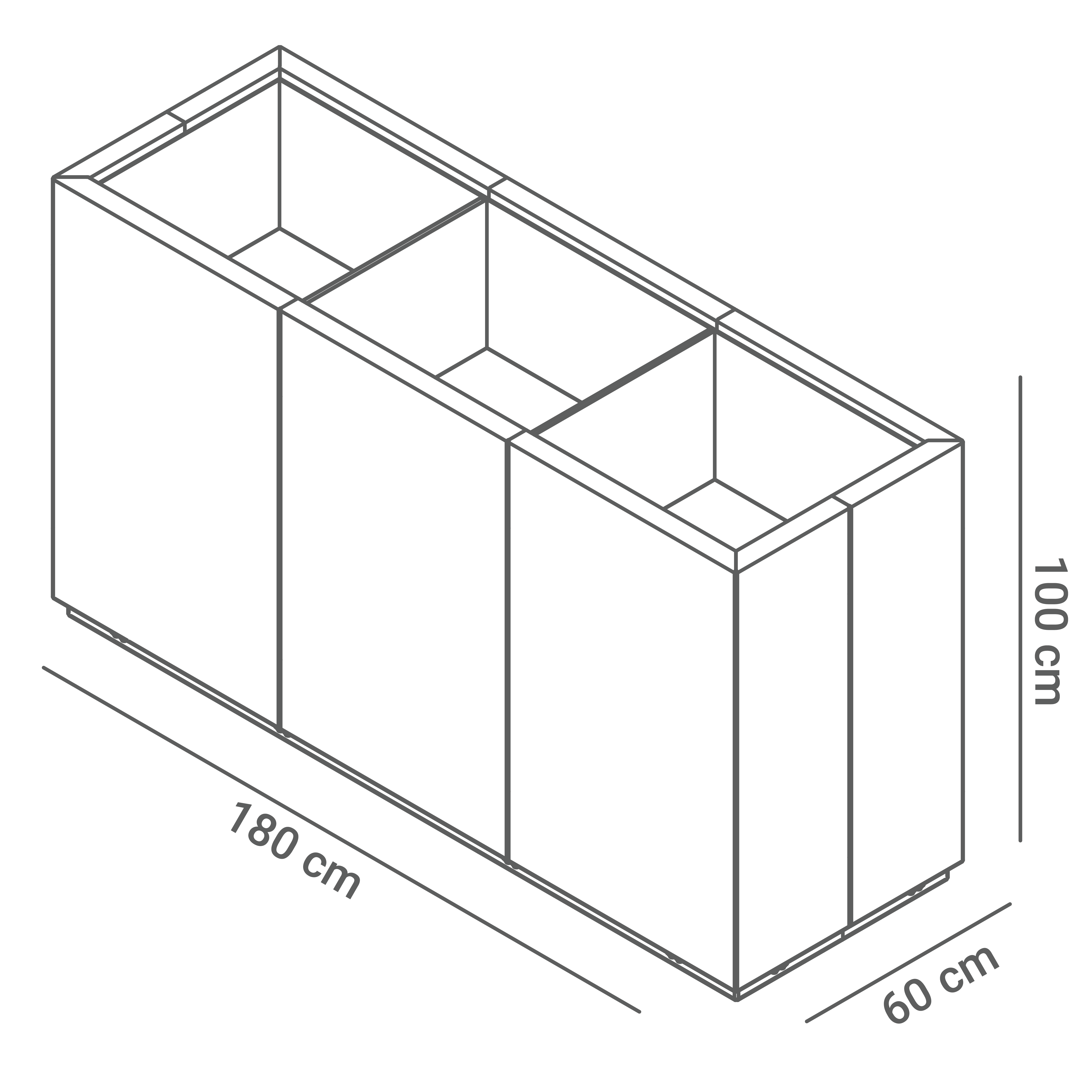 Quadro flower pot 06.176.L dimensions