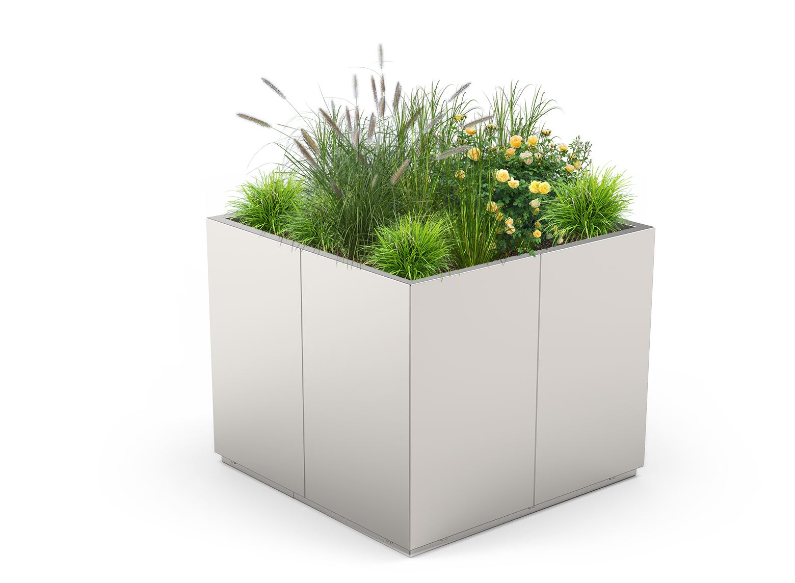 Flower pot Quadro 02.176.XL stainless steel Flower pot Quadro 02.176.XL stainless steel