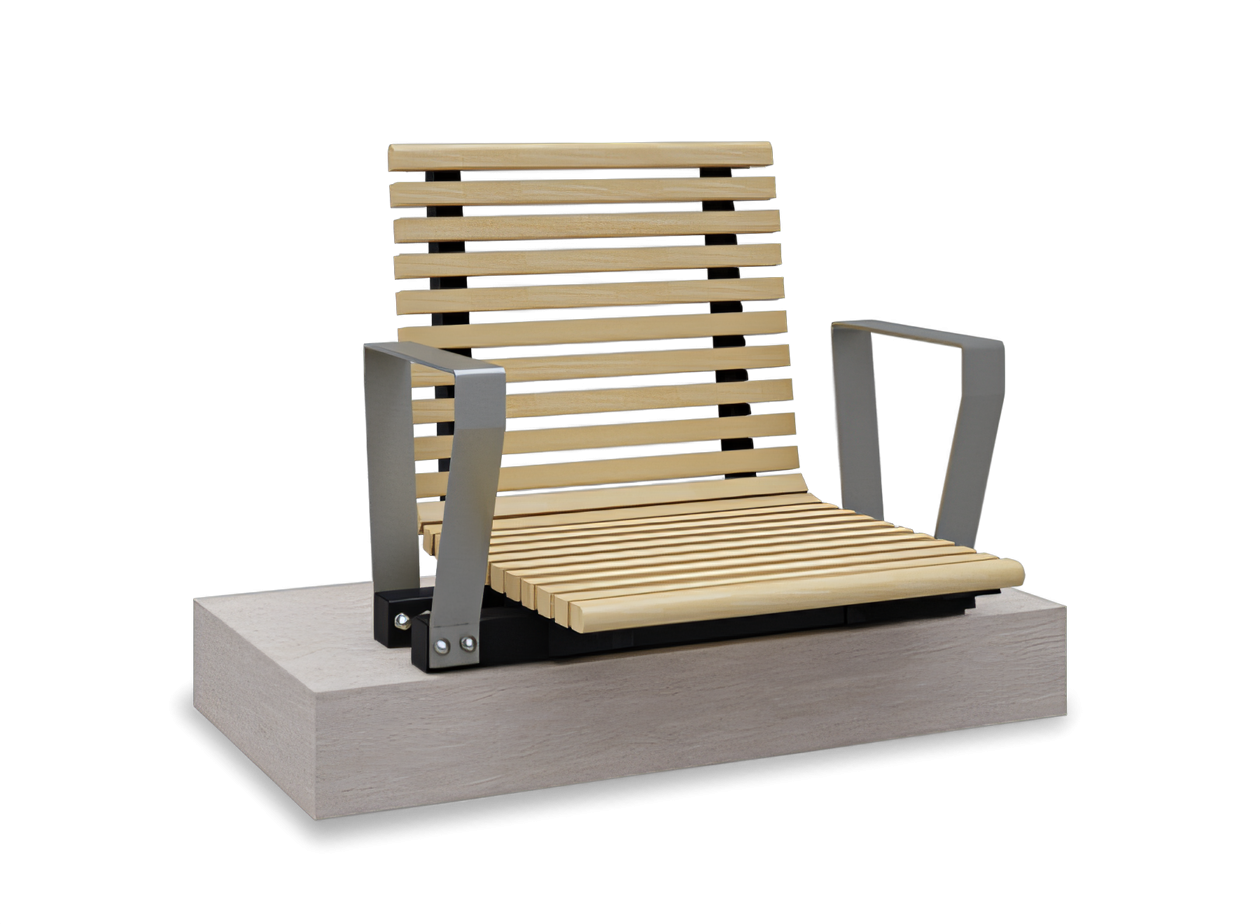 chair bench Modular chair bench with stainless steel construction