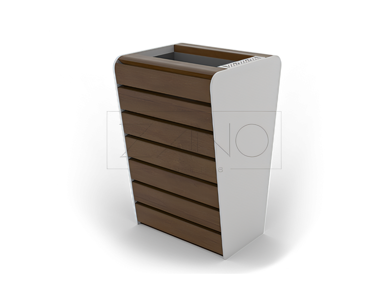 Litter bin with ashtray made of stainless steel | Soft by ZANO Street furniture Litter bin with ashtray made of stainless steel | Soft by ZANO Street furniture