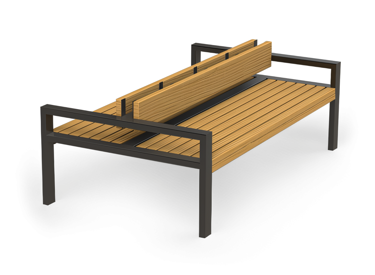 two sided benches Presented model is a two-sided latis bench- functional and comfortable