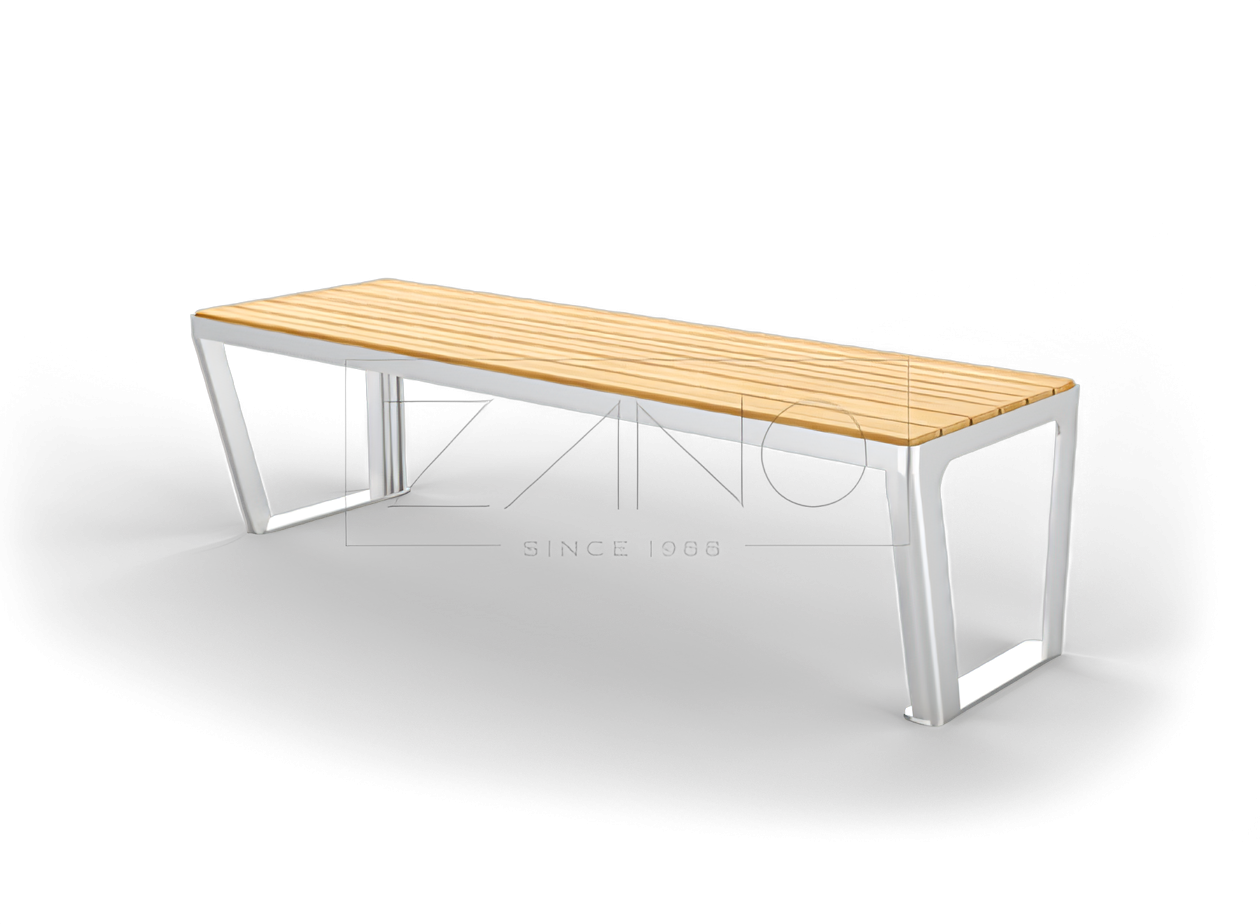 Scandik 02.446 street bench made of stainless steel modern designed stainless steel outdoor bench Scandik