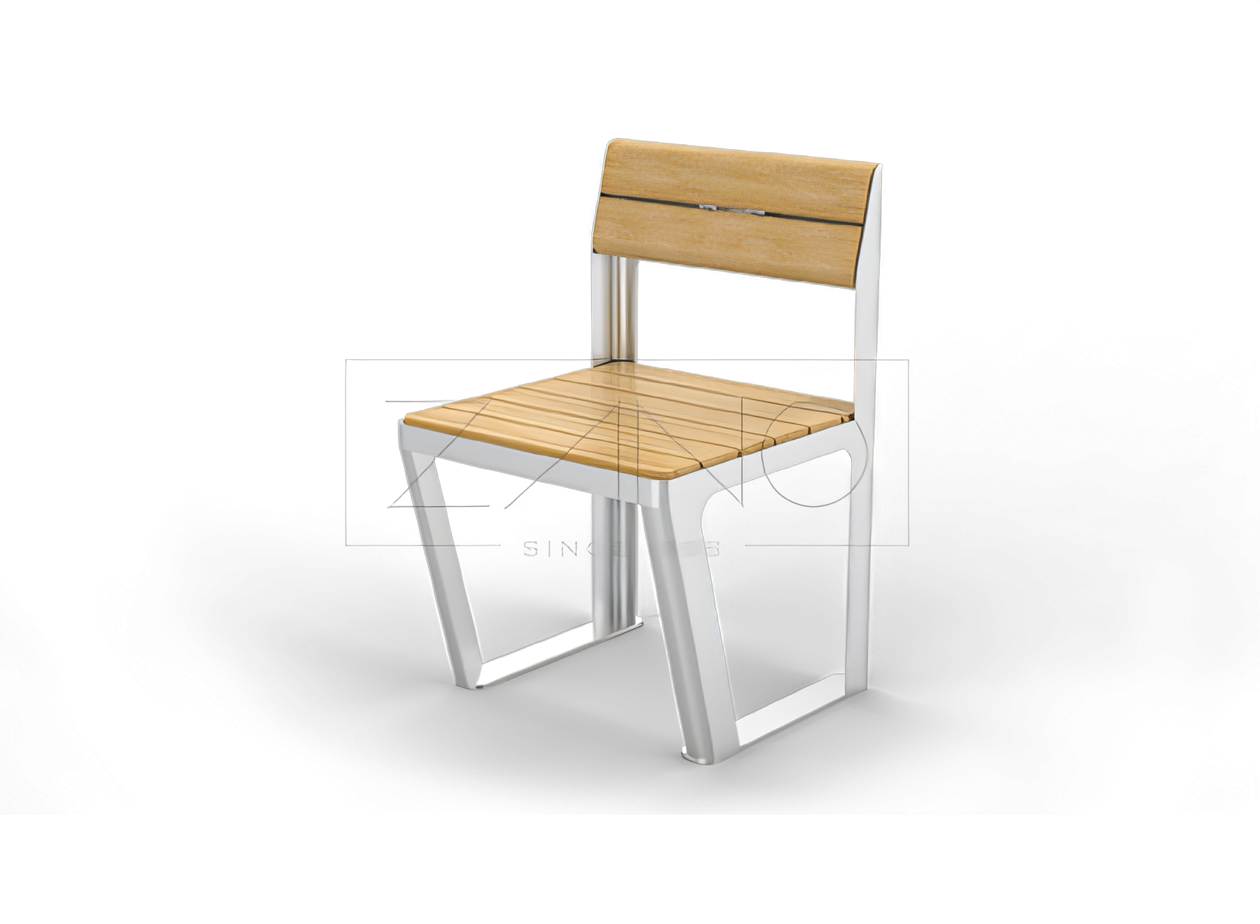 Scandik 02.646 Street furniture | Chair Scandik made of wood and stainless steel