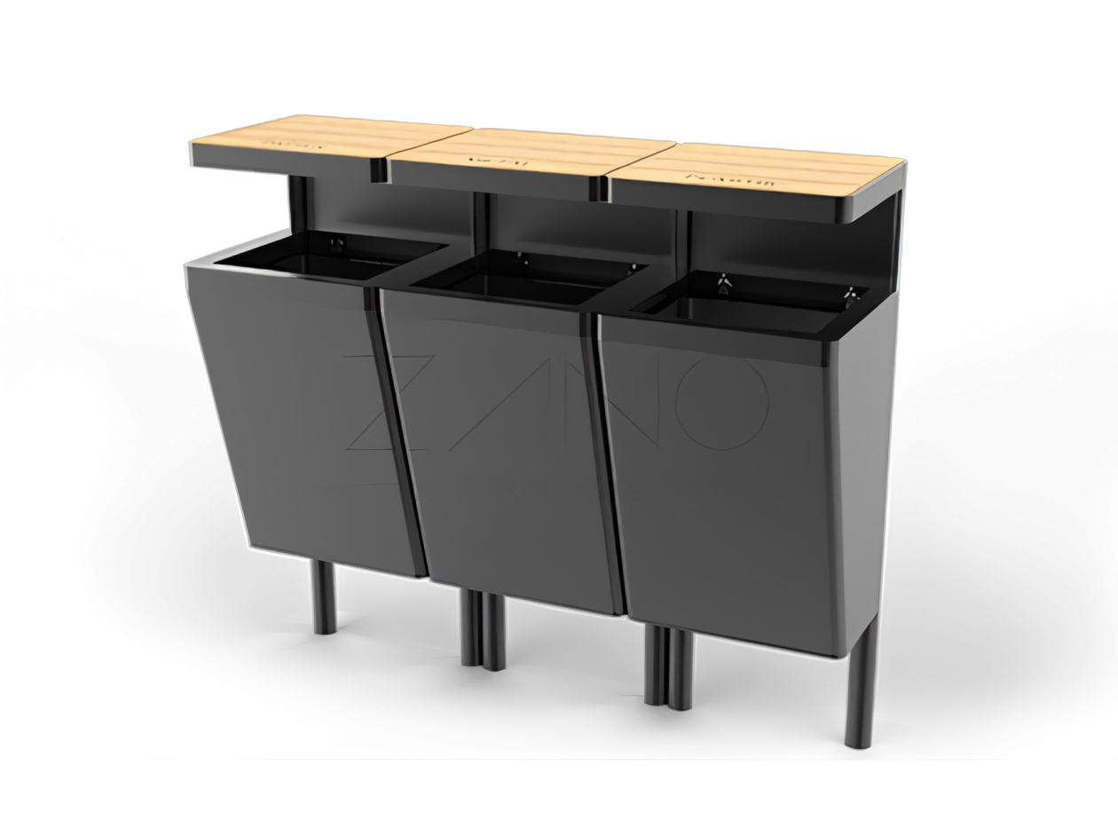 Scandik - three-chamber recycling bin Scandik - three-chamber recycling bin