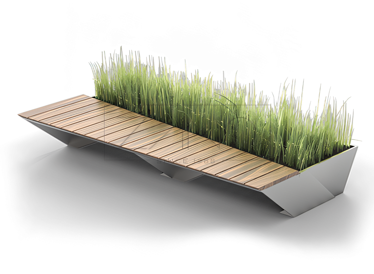 Stainless steel urban bench Modern design stainless steel bench