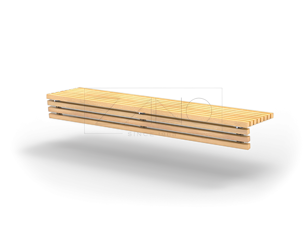 Stylish city bench on concrete monument Stylish city bench with concrete monument by ZANO Street Furniture