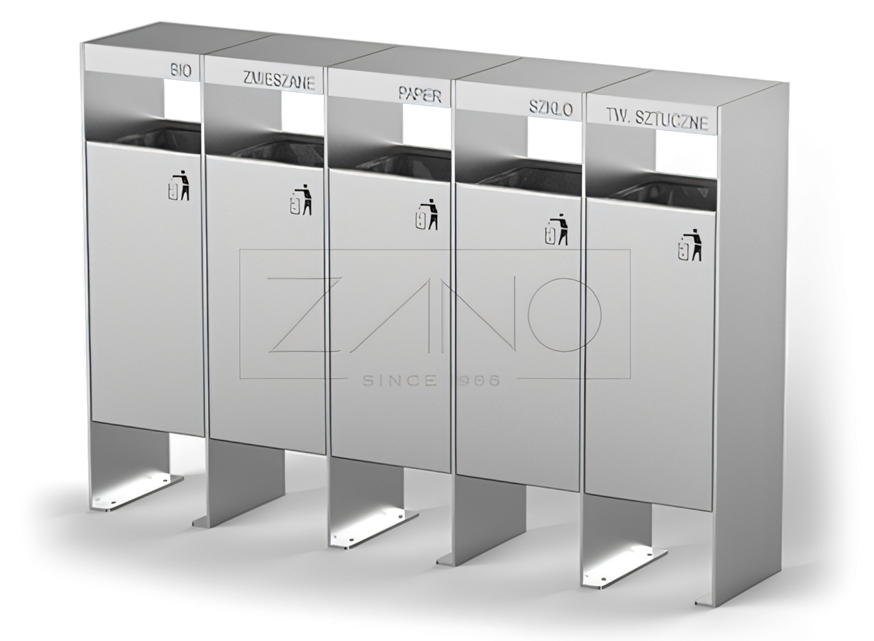 Simple Recycling bin | Stainless Steel | ZANO Street Furniture Simple Recycling bin | Stainless Steel | ZANO Street Furniture