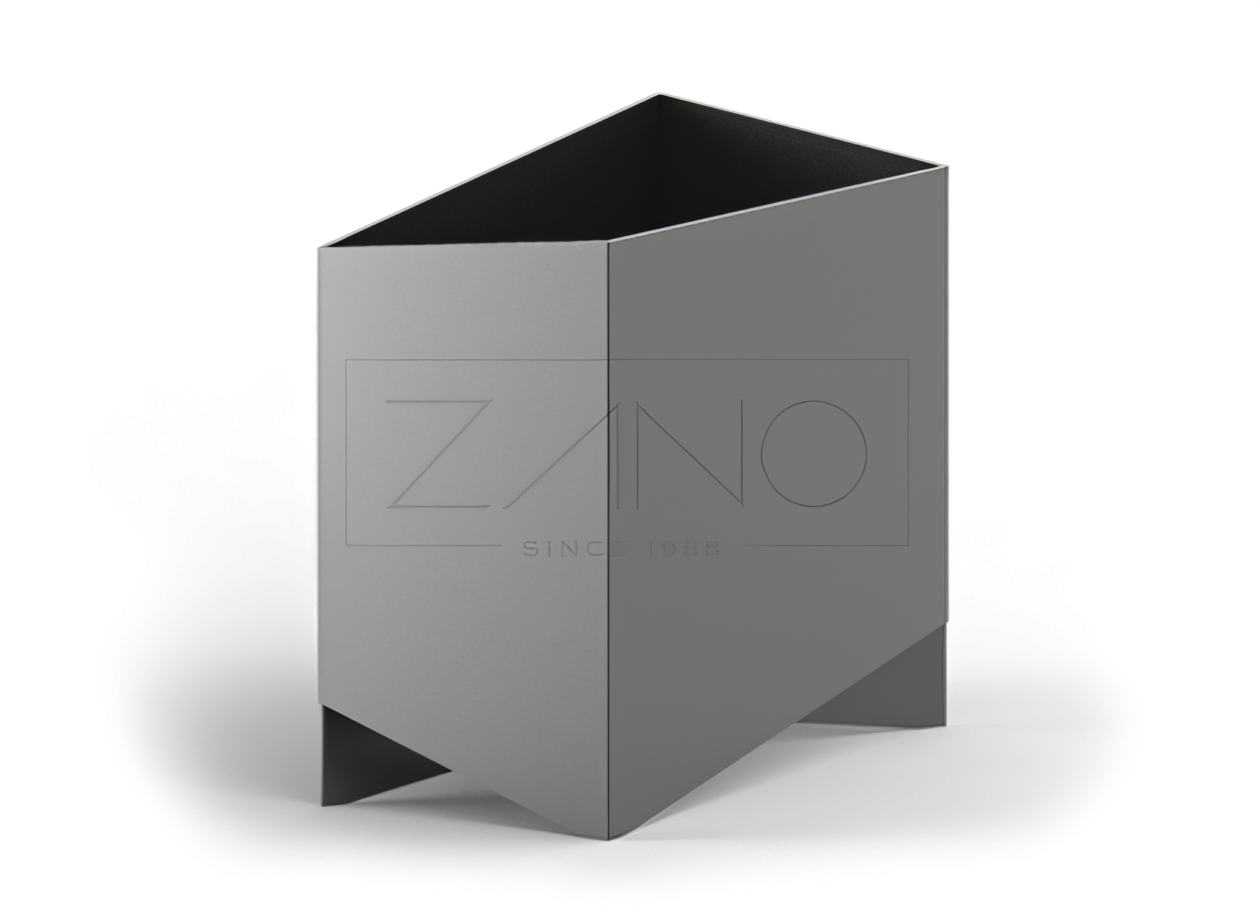 Rock planter 06.043.L made of carbon steel painted black Urban planter made of carbon steel painted black