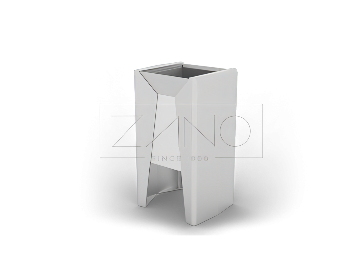 Photon litter bin 03.009 Outdoor litter bin, rubbish bin, trash bin made of stainless steel | ZANO Street furniture