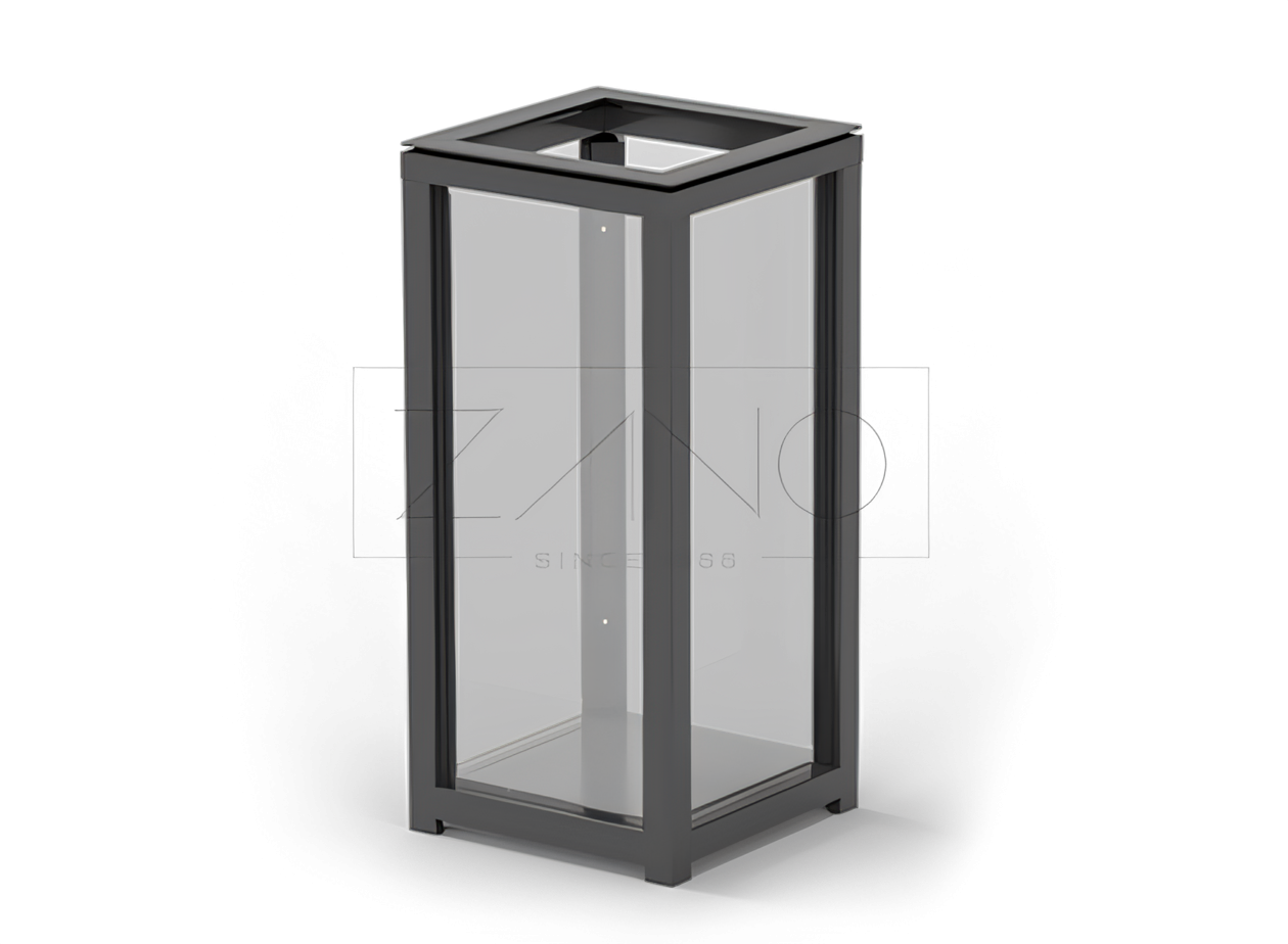 Airport Anti-Terrorist Safety Transparent Dustbin Anti-Terrorist Litter Bin | Bomb-Proof | Blast-Resistant Rubbish Bins