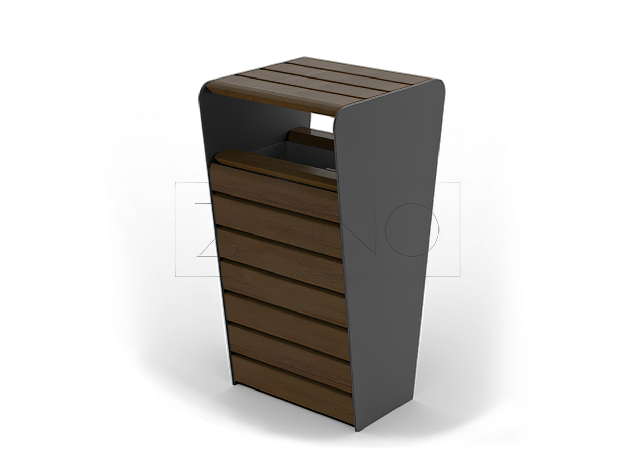 Stainless steel outdoor litter bin Soft | ZANO Street furniture Stainless steel outdoor litter bin Soft | ZANO Street furniture