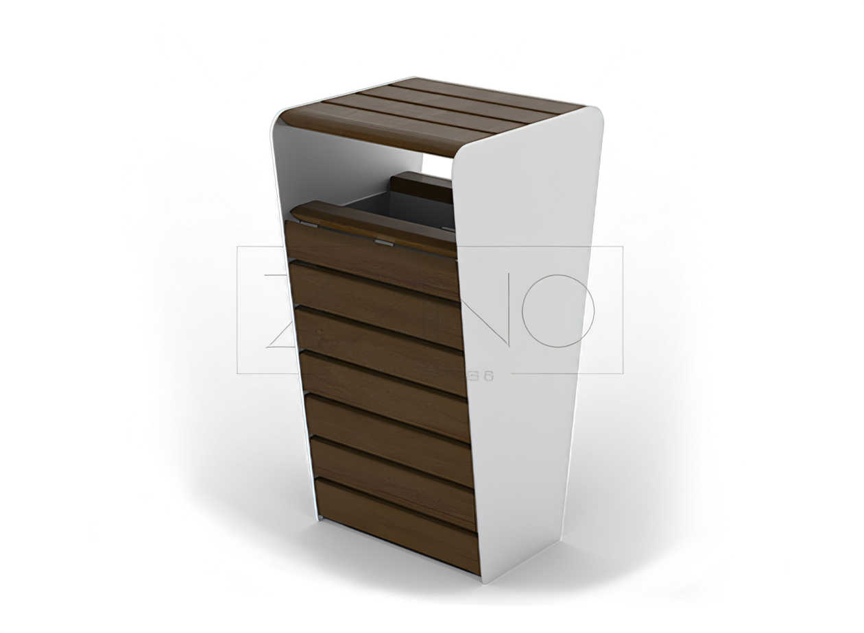 Stainless steel outdoor litter bin Soft | ZANO Street furniture Stainless steel outdoor litter bin Soft | ZANO Street furniture