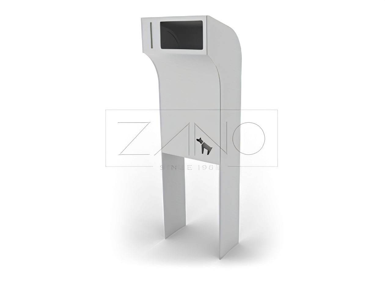 post mounted dog waste bin Durable, stainless steel dog waste bin