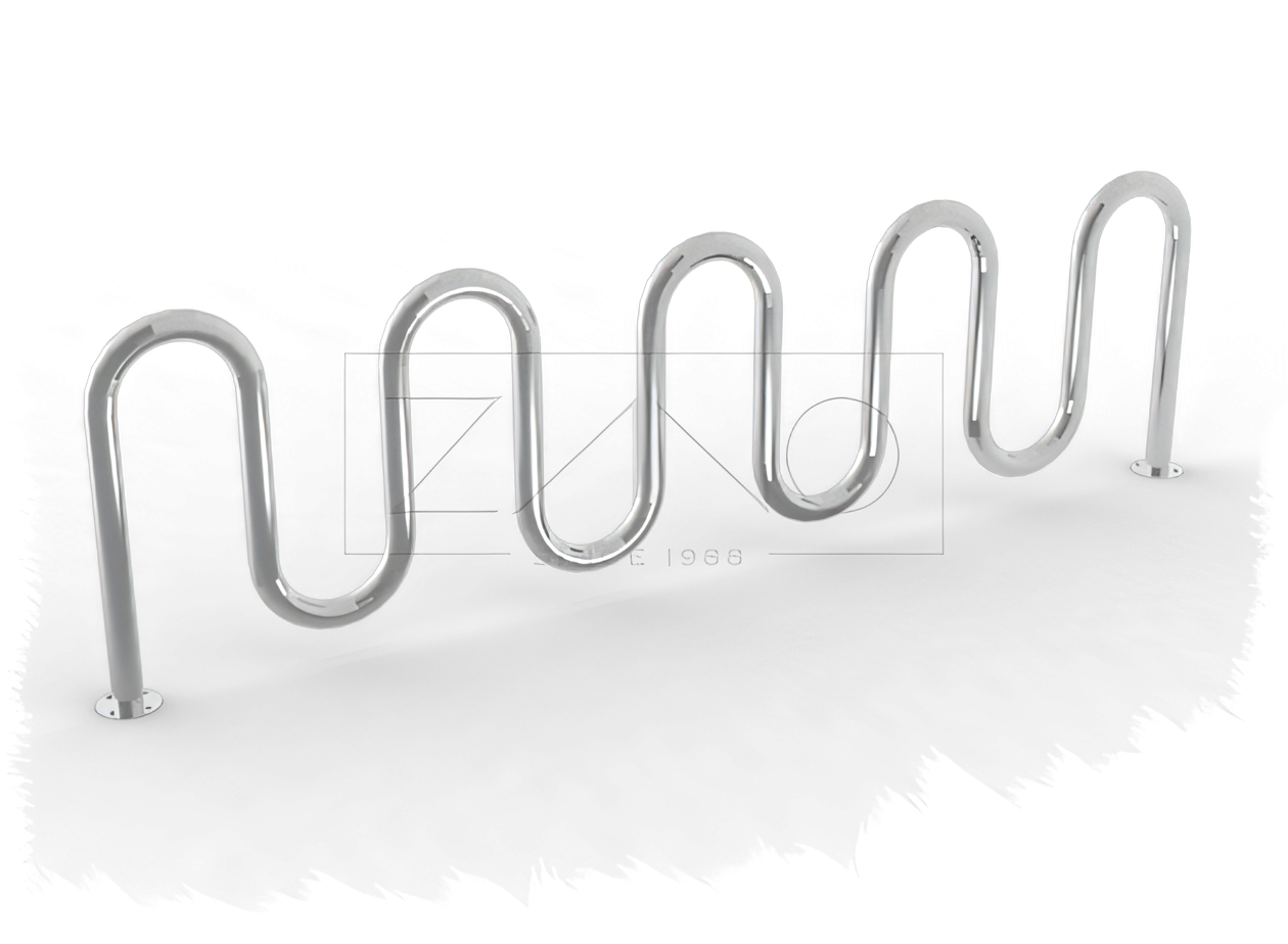 contemporary style stainless biek rack