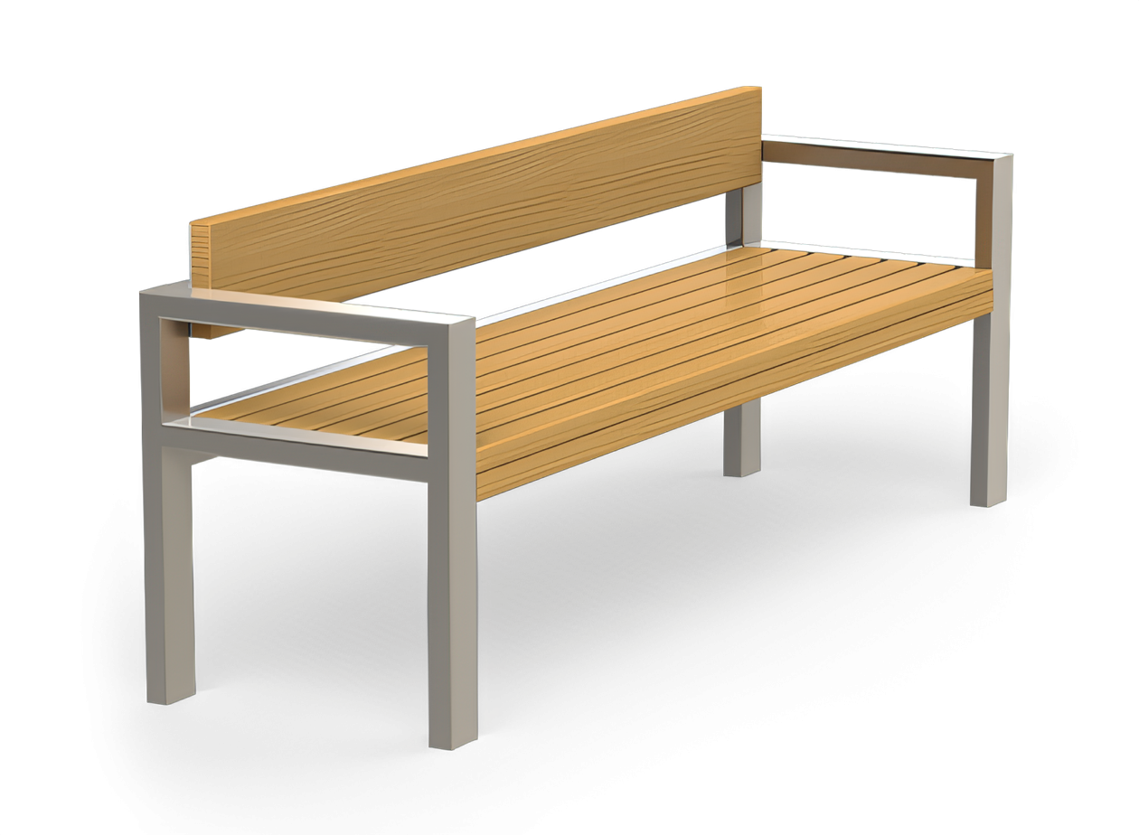 shopping mall benches Latis is a modern bench made of stainles steel- perfect for shopping centres