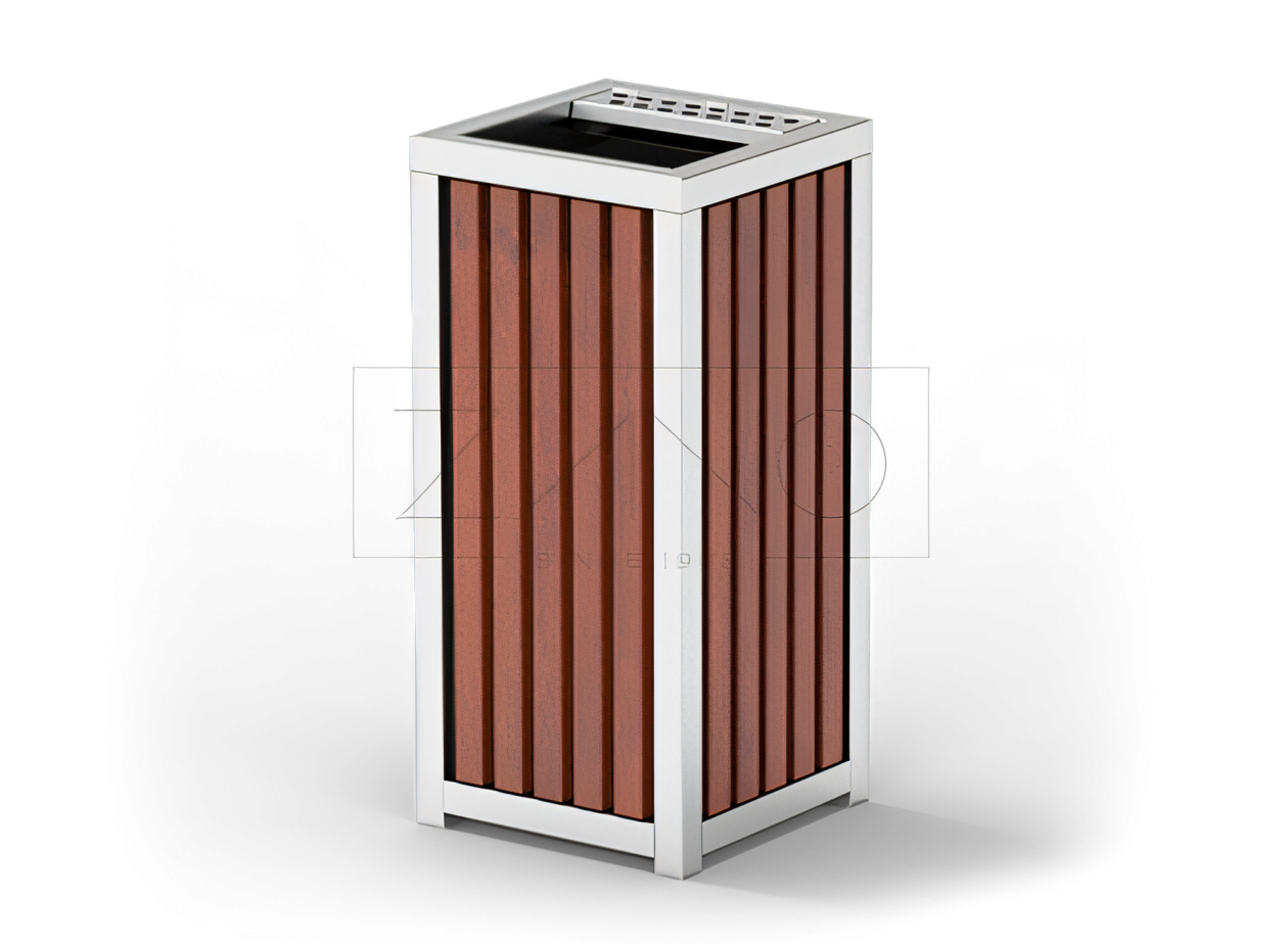 litter bin with side ashtray