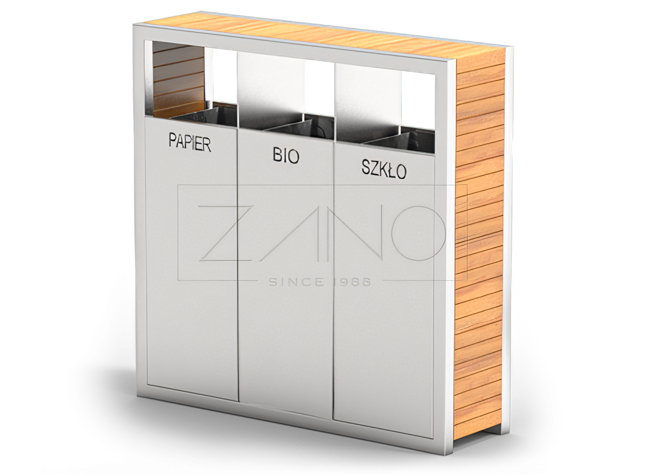 Pavo recycling bin- stainless steel model