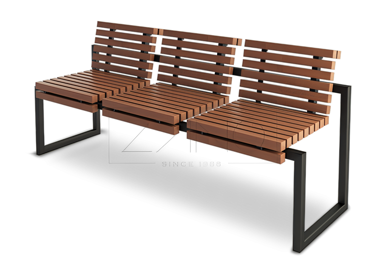 street furniture suppliers benches Modern wooden bench with special seating sections