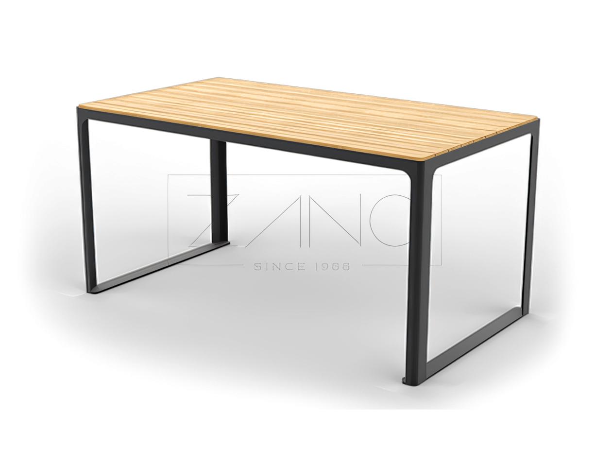 Table Scandik 13.046 made of carbon steel painted RAL 9005