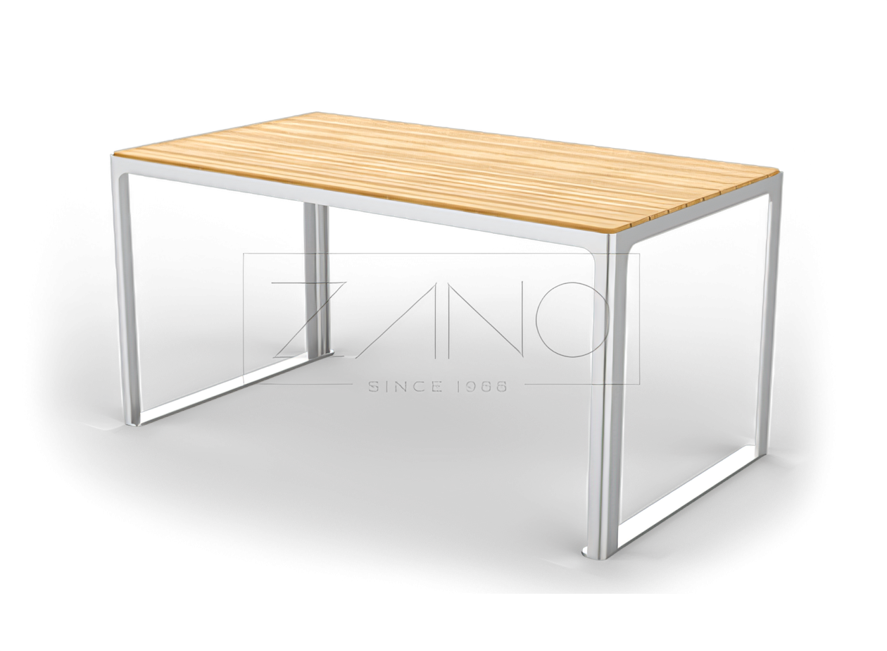 Table Scandik 13.046 made of stainless steel Table Scandik made of stainless steel and domestic wood