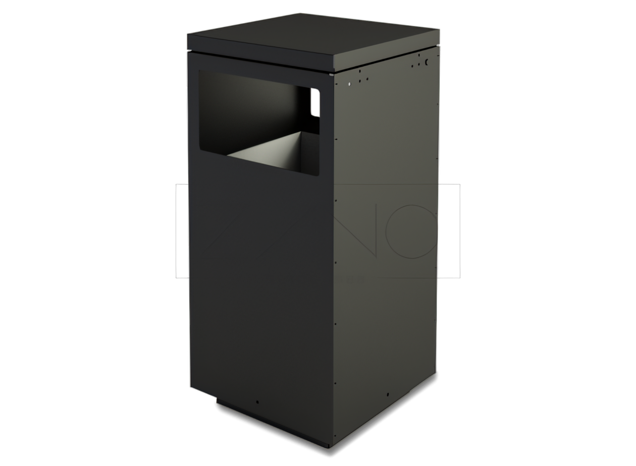 outdoor metal litter bins Minimalistic and timeless design of Mimesis litter bin will make it an original project for every city surrounding