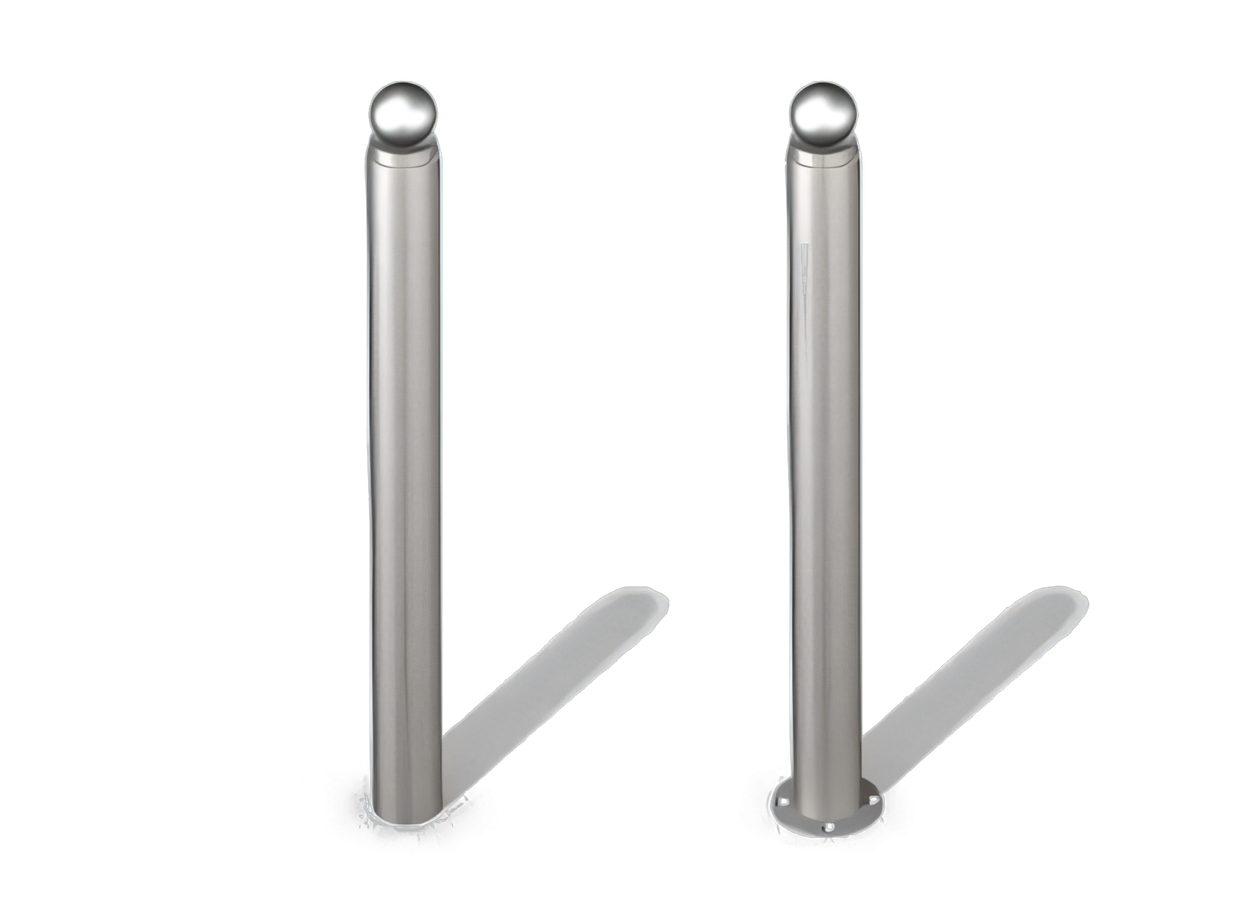 stainless steel bollards with decorative elements