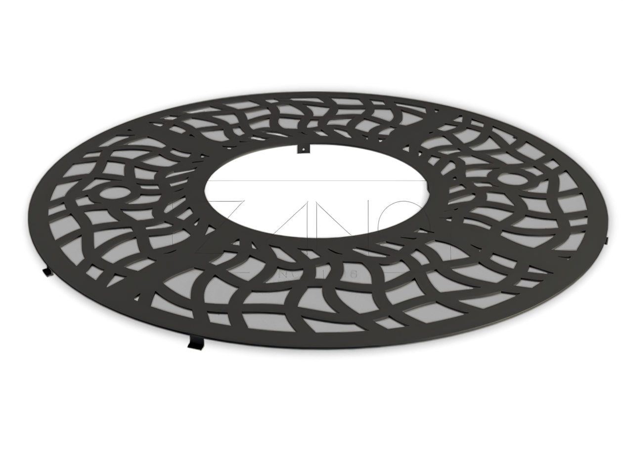 Tree grille is manufactured from durable cast iron