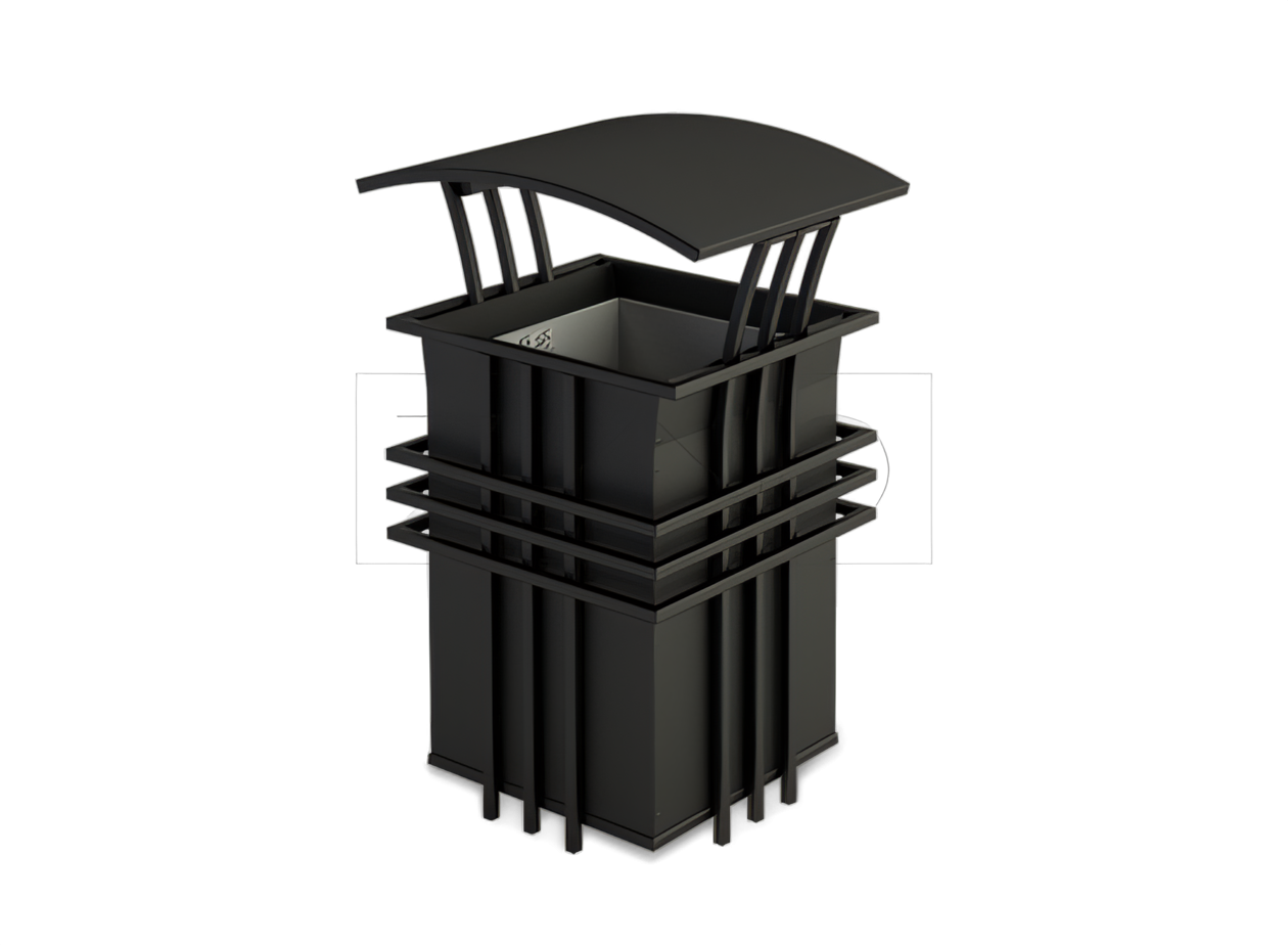 litter bin in Art Nouveau style Szczepański Square