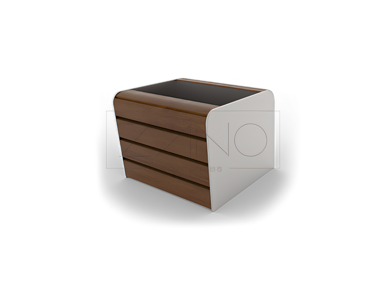 Soft planter 06.012.1.S made of stainless steel Soft planter 06.012.1.S made of stainless steel and spruce wood