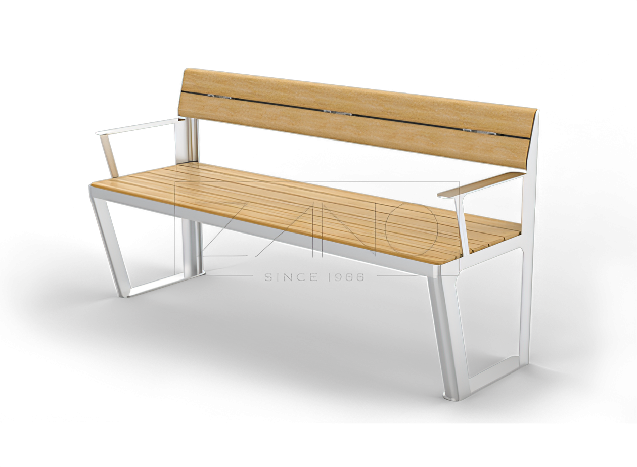 02.046 Scandik Bench Scandik - outdoor bench made of stainless steel