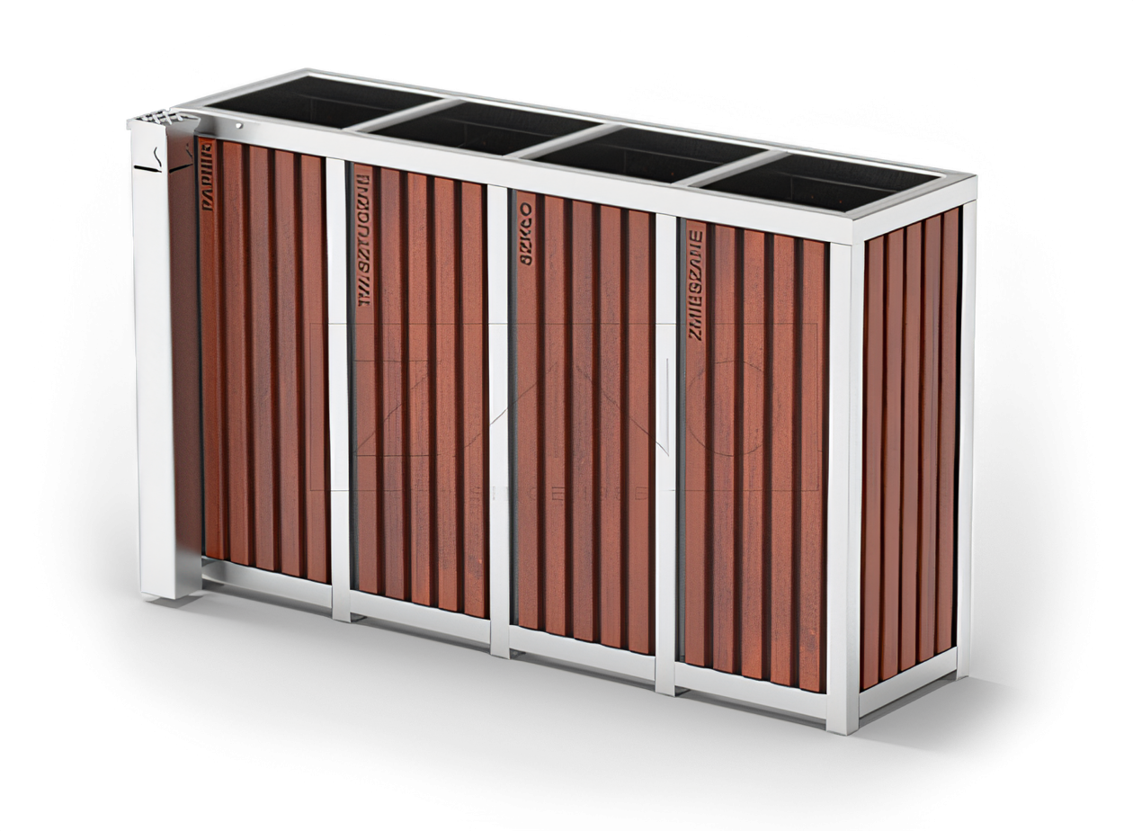 Recycling bins for outdoor