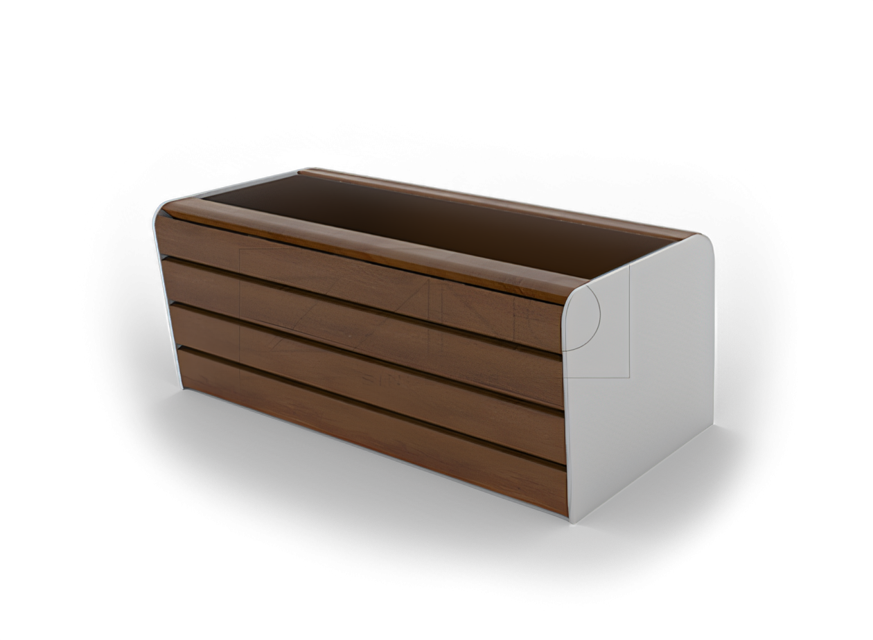 Soft Planter 06.012.1.M stainless steel and spruce wood Soft Planter 06.012.1.M stainless steel and spruce wood