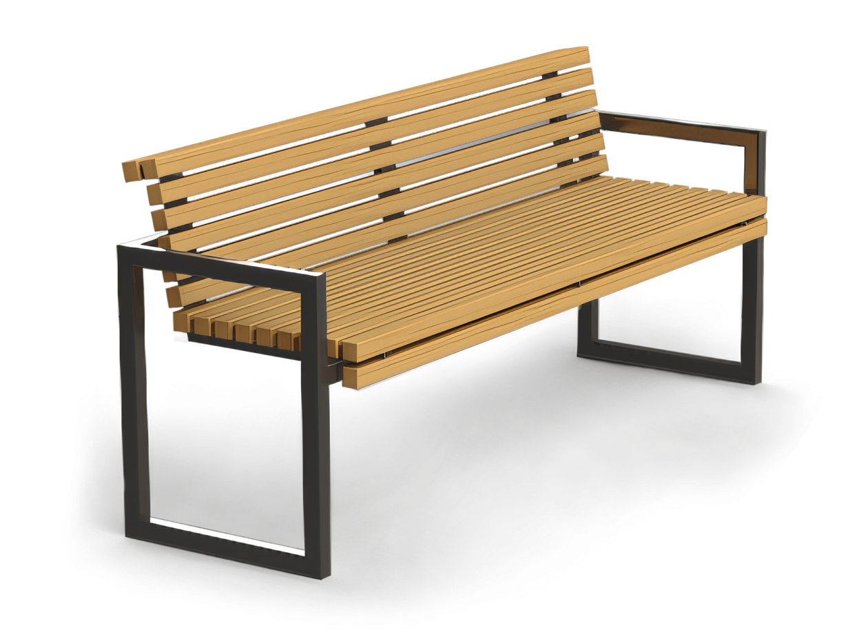 Resto bench - modern, made of carbon steel Resto bench - made of carbon galvanized steel