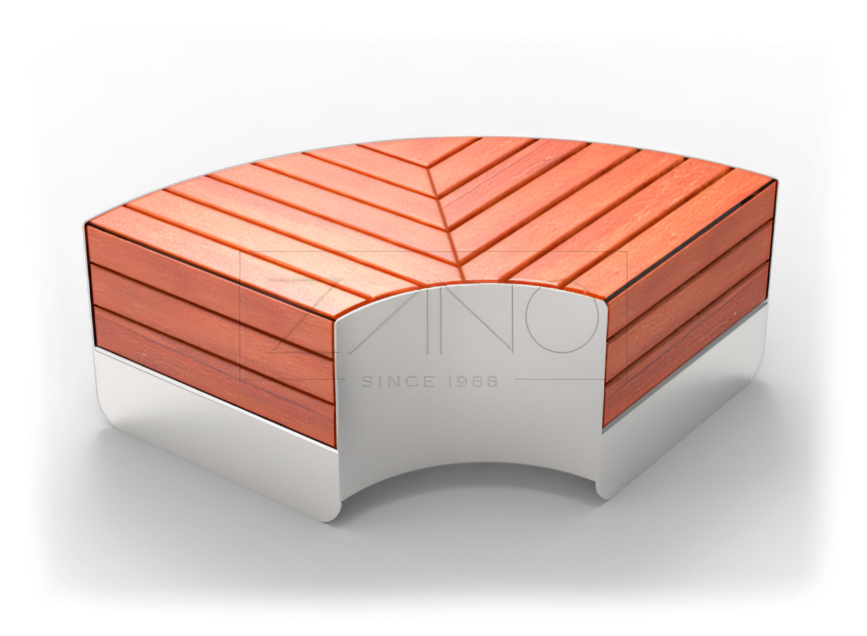 Modern designed city bench Univers made by stainless steel