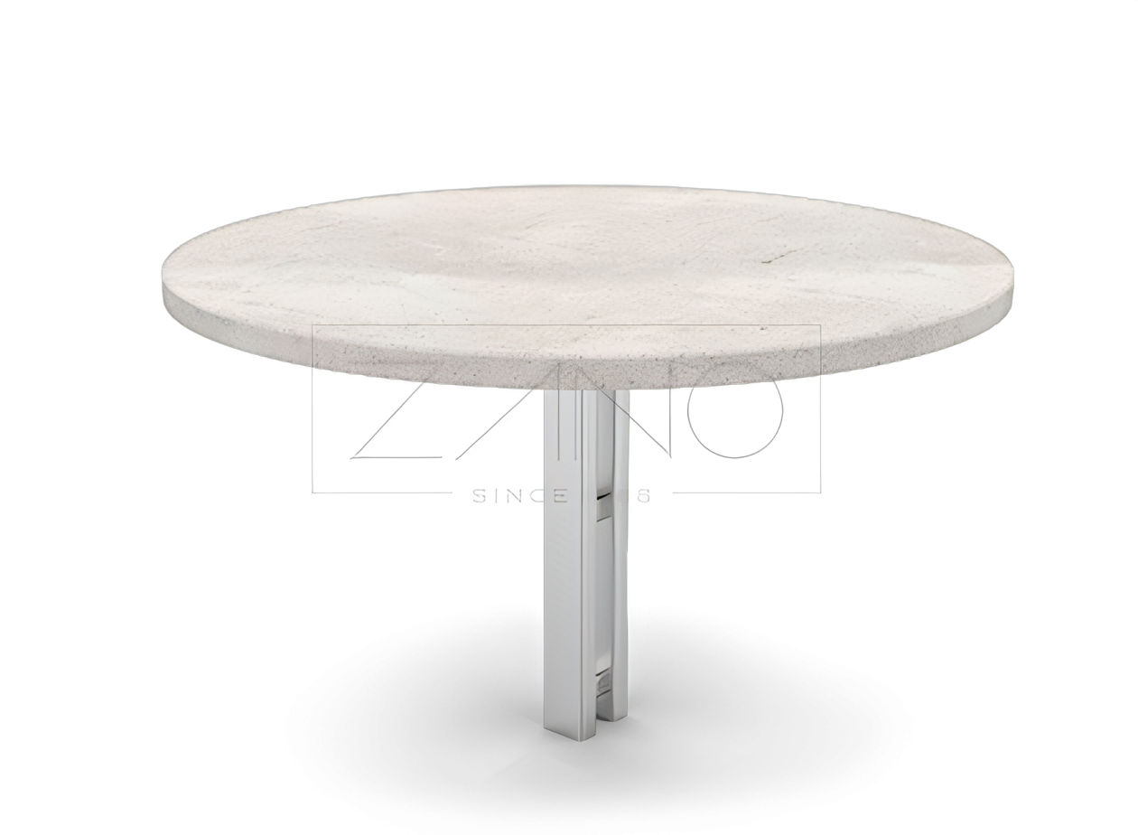 "Bus" chess table 13.020.2 stainless steel and concrete tabletop "Bus" chess table 13.020.2 stainless steel and concrete tabletop