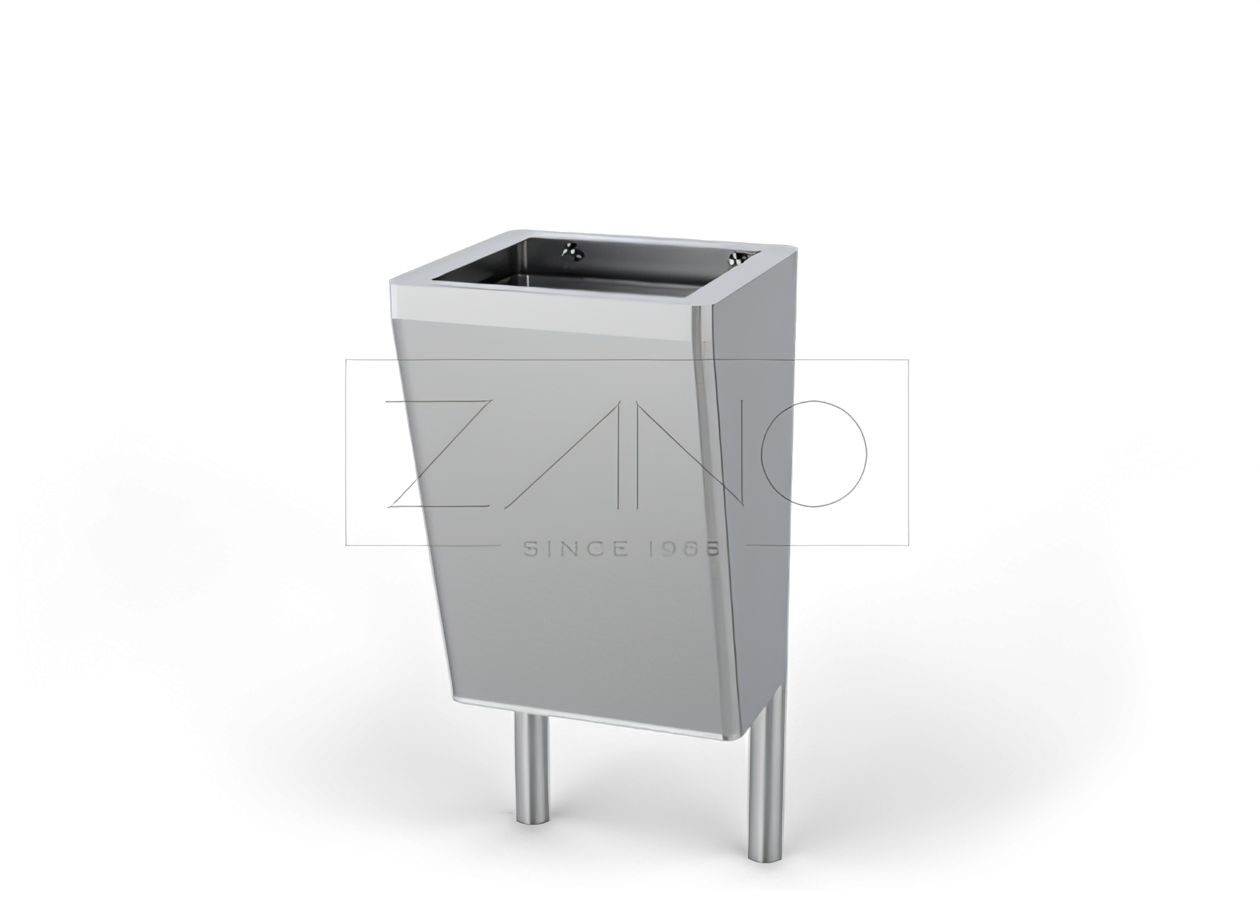 Litter bin Scandik 03.046 Outdoor litter bin made of stainless steel