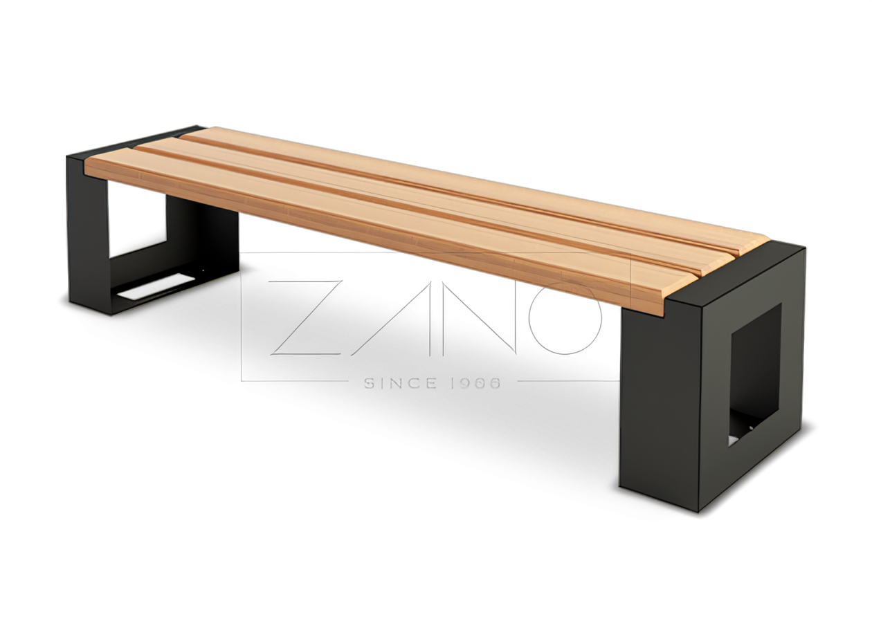 Sreel benches without backs