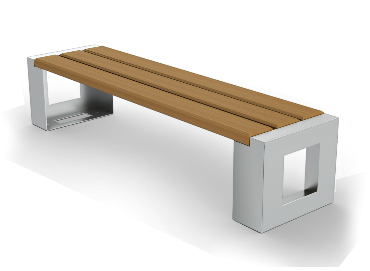 Modern bench without back Modern and elegant bench without back- perfect for bus stations and main squares