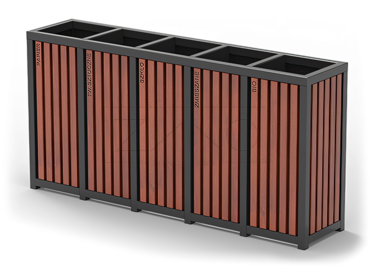 Altus 5-way recycling bin | ZANO Street Furniture Altus 5-way recycling bin | ZANO Street Furniture