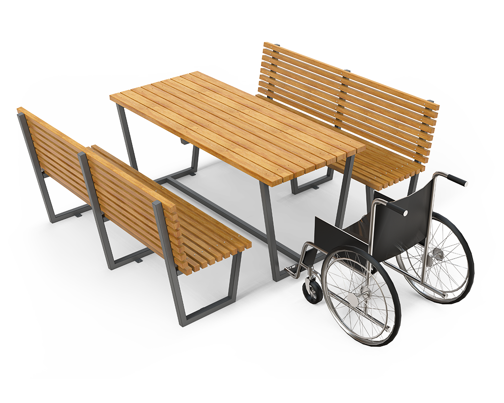 Bergen set Table plus two benches