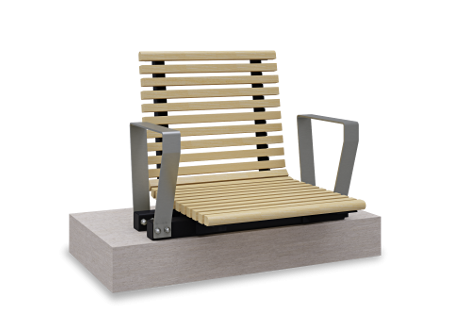 Modular chair bench with stainless steel construction