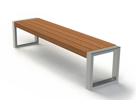 modern street benches without backrest